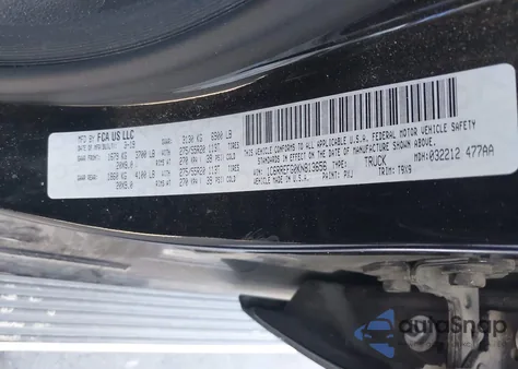 2019 Ram 1500 Big Horn/Lone Star 4X2 5'7 Box из США, поврежденный, VIN 1C6RREFG0KN813656